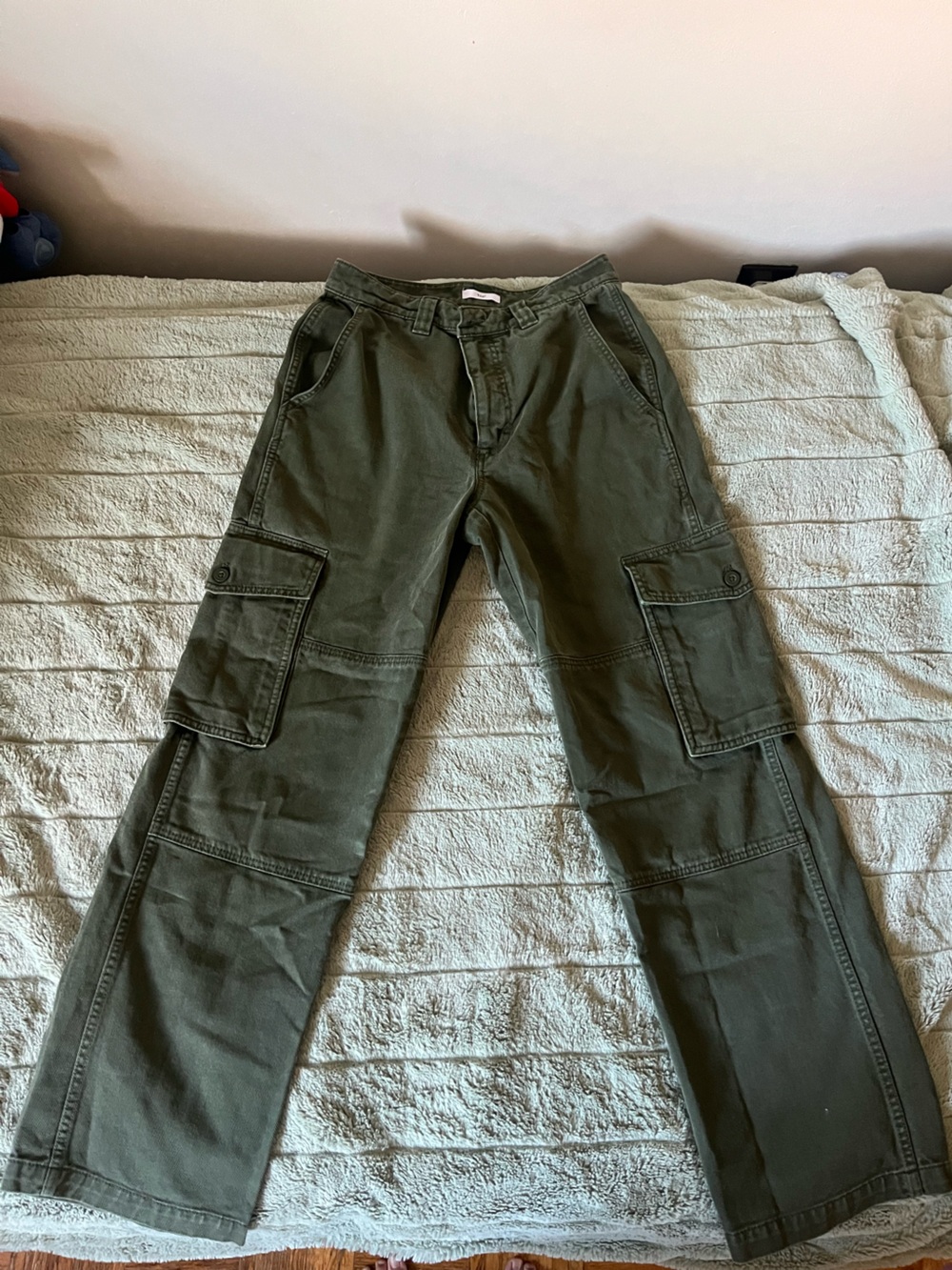 High waisted cargo pants